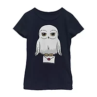 Hedwig Little & Big Kid Girls Crew Neck Short Sleeve Slim Fit Harry Potter Graphic T-Shirt