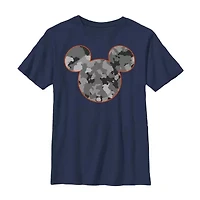 Little & Big Kid Boys Crew Neck Short Sleeve Slim Fit Mickey Mouse Graphic T-Shirt