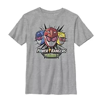 Little & Big Kid Boys Crew Neck Short Sleeve Slim Fit Power Rangers Graphic T-Shirt