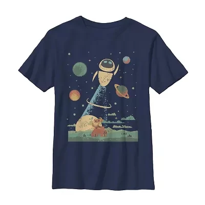 Little & Big Kid Boys Crew Neck Short Sleeve Slim Fit Wall-E Graphic T-Shirt