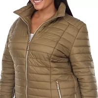 White Mark Womens Midweight Plus Puffer Jacket