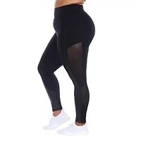 White Mark Womens High Rise 28" Plus Full Length Leggings