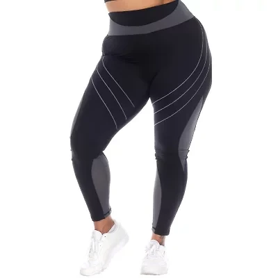 White Mark Womens High Rise 28" Plus Full Length Leggings