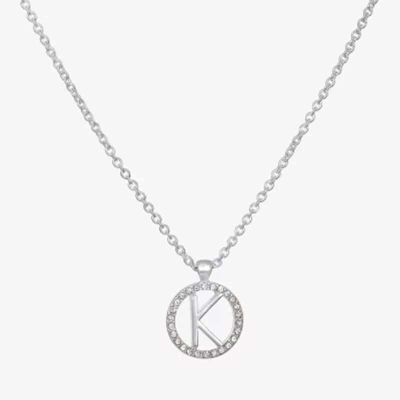 Bijoux Bar Delicates Initial Womens 16 Inch Pendant Necklace