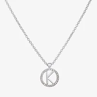 Bijoux Bar Delicates Initial Womens 16 Inch Pendant Necklace
