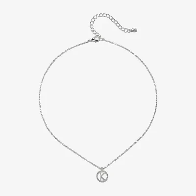 Bijoux Bar Delicates Initial Womens 16 Inch Pendant Necklace