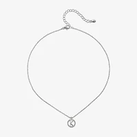 Bijoux Bar Delicates Initial Womens 16 Inch Pendant Necklace