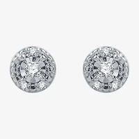 (G / Si2-Si3) Diamond Accent Lab Grown White Diamond Sterling Silver 4.8mm Round Stud Earrings
