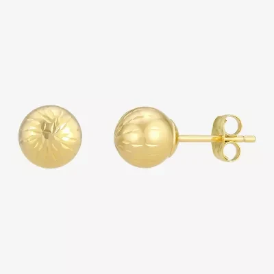10K Gold 6mm Ball Stud Earrings