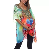 White Mark Womens Maternity 3/4 Sleeve Shirt Dress
