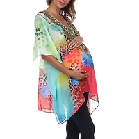 White Mark Womens Maternity 3/4 Sleeve Shirt Dress