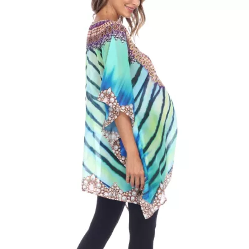 White Mark Womens Maternity 3/4 Sleeve Shirt Dress