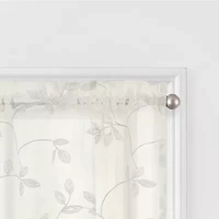 Regal Home Meadow Embroidered Rod Pocket Tailored Valance
