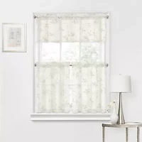 Regal Home Meadow Embroidered Rod Pocket Tailored Valance