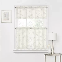 Regal Home Meadow Embroidered 2-pc. Rod Pocket Window Tier