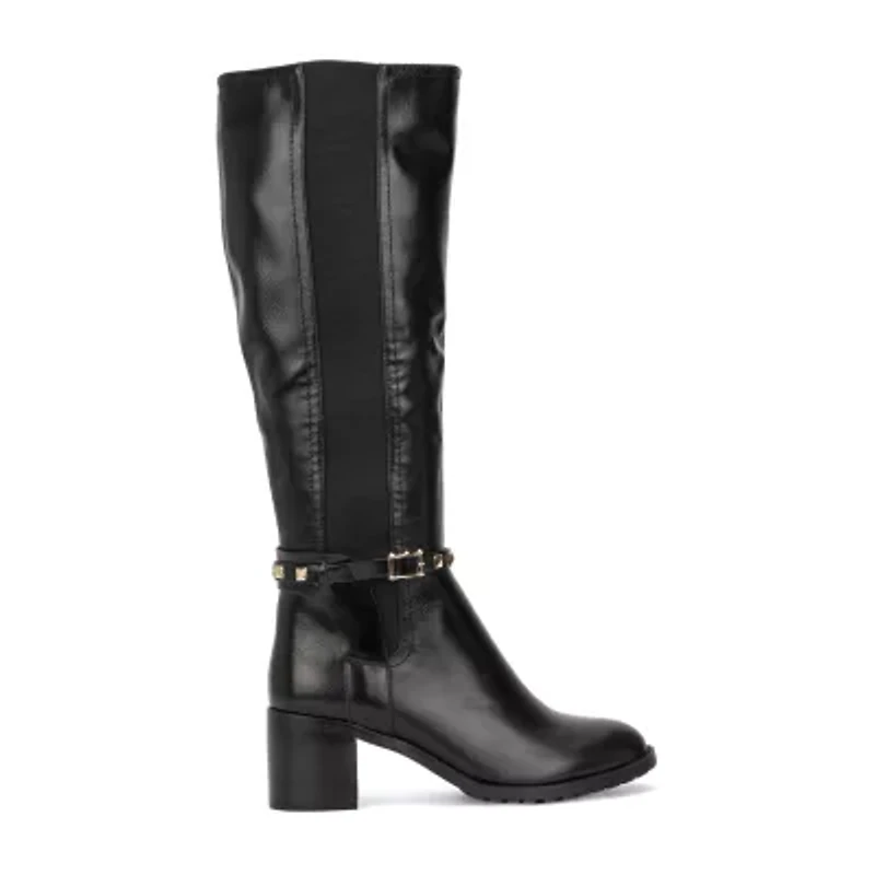 Torgeis Womens Destiny Stacked Heel Riding Boots