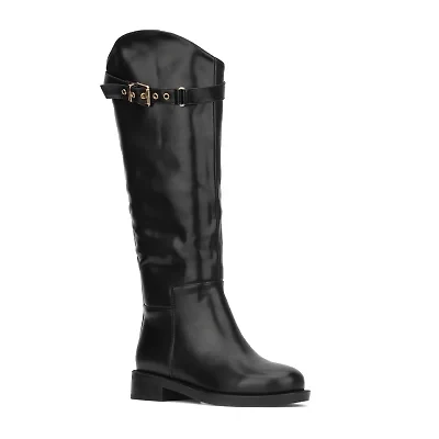 Torgeis Womens Antonella Block Heel Riding Boots