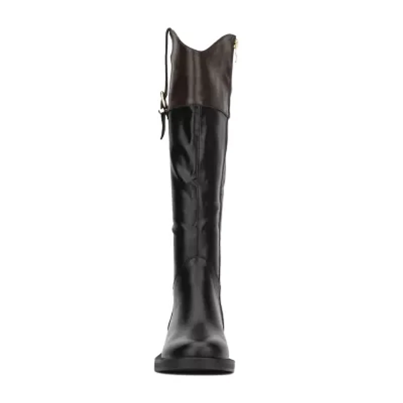 Torgeis Womens Desiree Stacked Heel Dress Boots