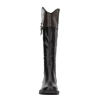 Torgeis Womens Desiree Stacked Heel Dress Boots