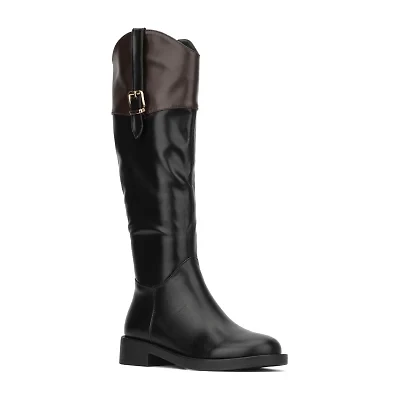Torgeis Womens Desiree Stacked Heel Dress Boots