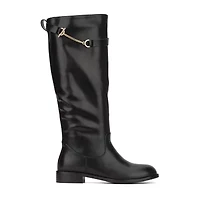 Torgeis Womens Serafina Stacked Heel Dress Boots