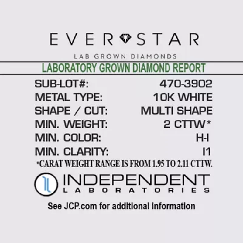 2 CT.T.W. (H-I / I1) Lab Grown White Diamond 10K or 14K Gold 24.2mm Hoop Earrings