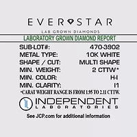 2 CT.T.W. (H-I / I1) Lab Grown White Diamond 10K or 14K Gold 24.2mm Hoop Earrings