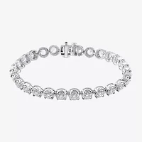 7 Ct.T.W. (H-I / I1) Womens Lab Grown White Diamond 10K White Gold 7.25 Inch Tennis Bracelet