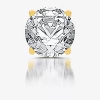 Unisex Adult 5/8 CT. Natural White Diamond 14K Gold 5.4mm Round Single Earring