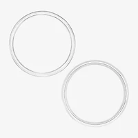 Unisex Adult 10K White Gold Wedding Ring Set