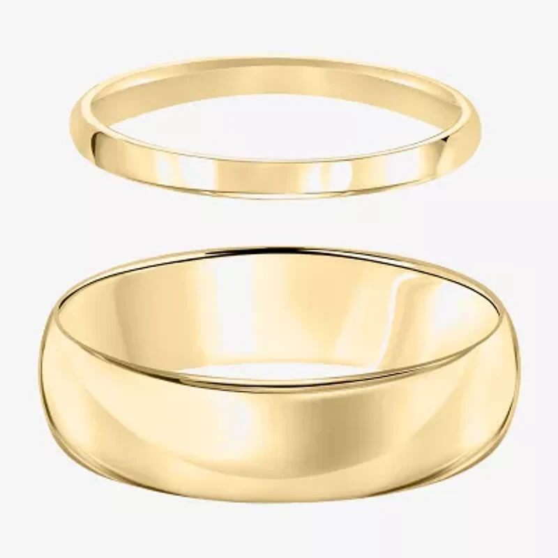 Unisex Adult 14K Gold Wedding Ring Set