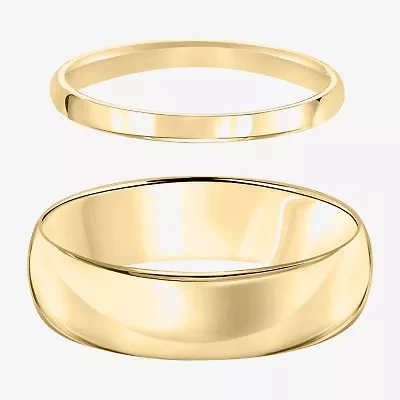 Unisex Adult 14K Gold Wedding Ring Set