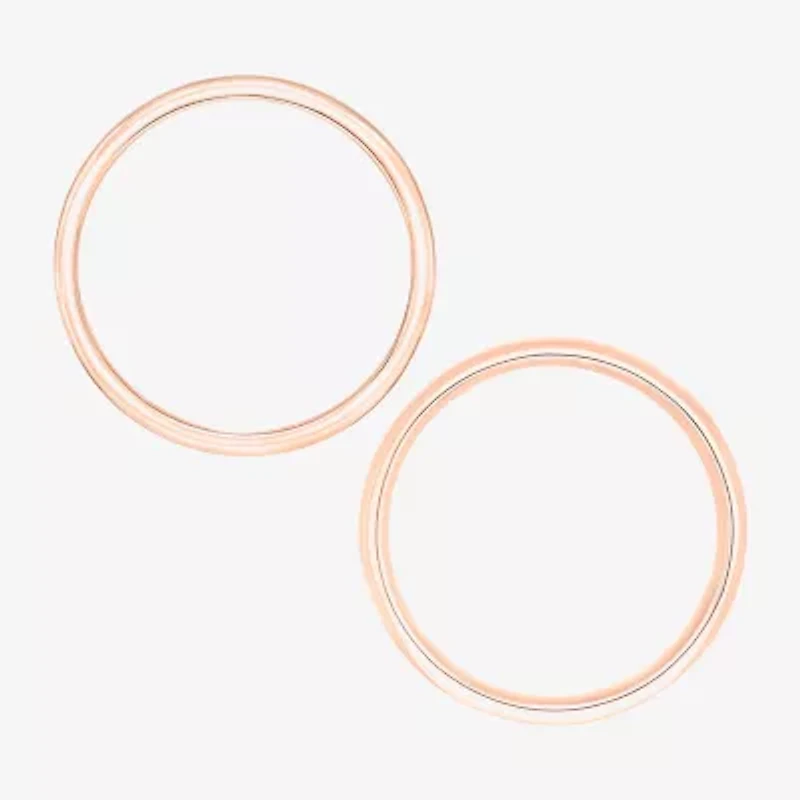 Unisex Adult 14K Rose Gold Wedding Ring Set