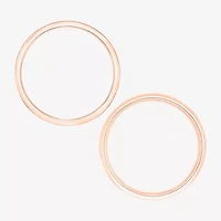 Unisex Adult 14K Rose Gold Wedding Ring Set