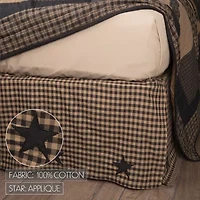 VHC Brands Country Check Star 16" Bed Skirt