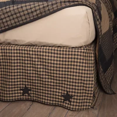 VHC Brands Country Check Star 16" Bed Skirt