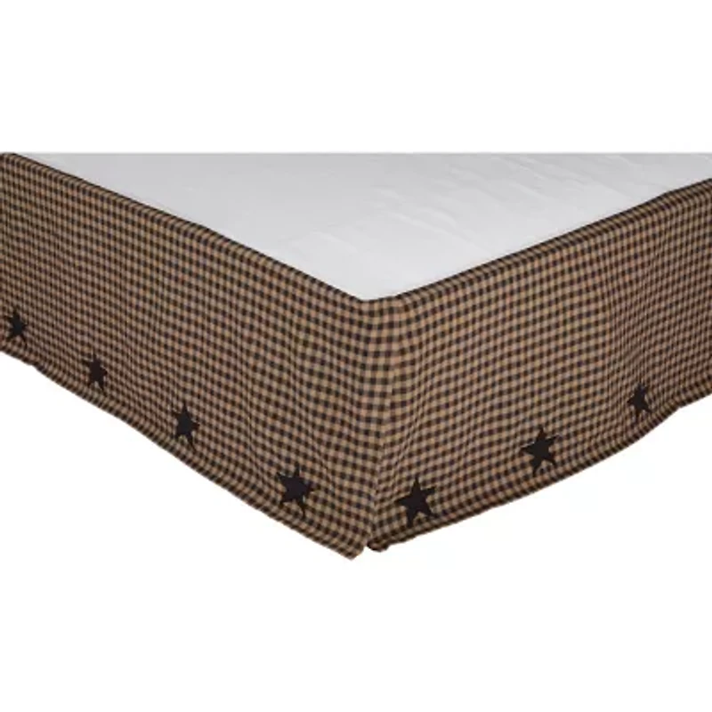 VHC Brands Country Check Star 16" Bed Skirt