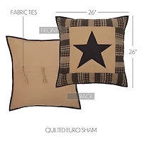 VHC Brands Country Check Star Euro Sham