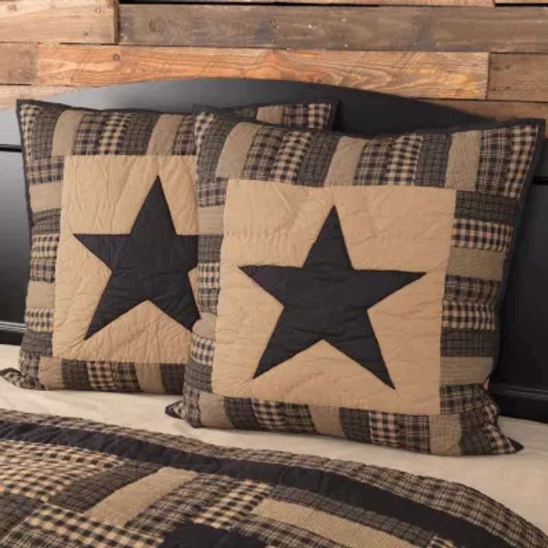 VHC Brands Country Check Star Euro Sham