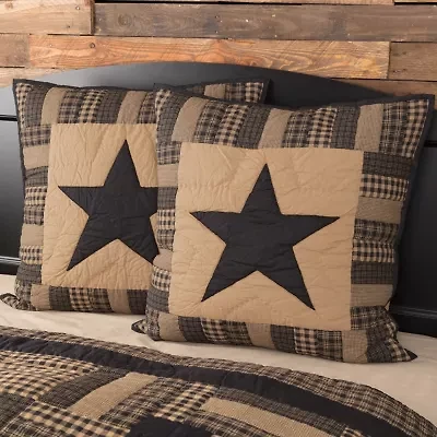 VHC Brands Country Check Star Euro Sham