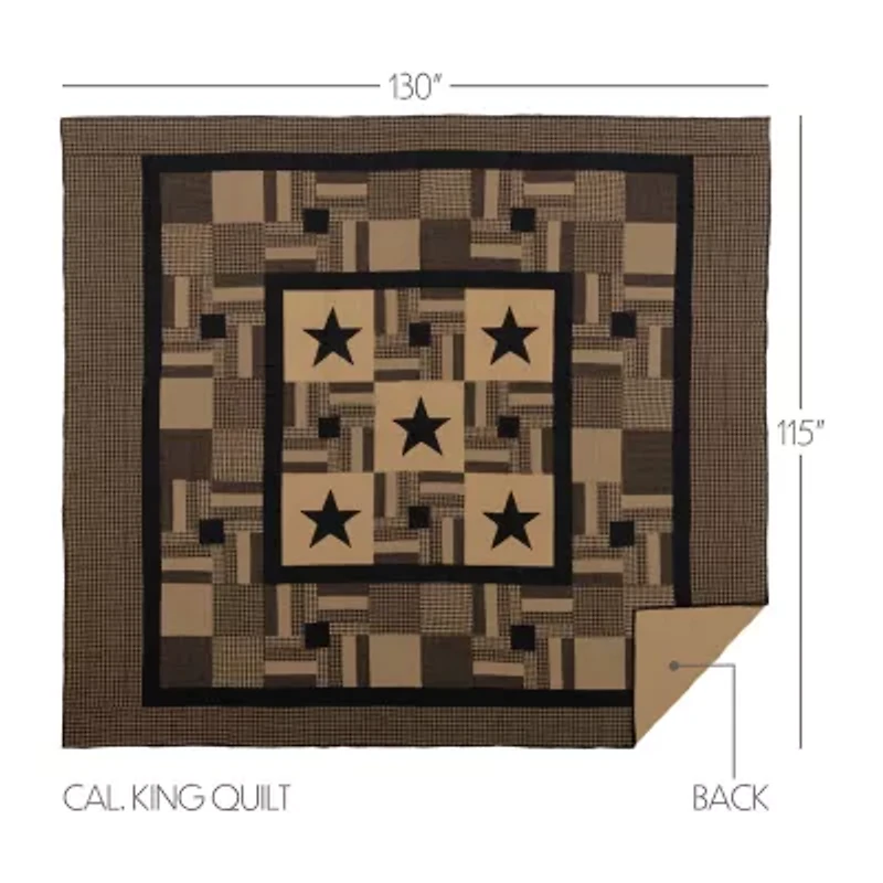 VHC Brands Country Check Star Reversible Quilt