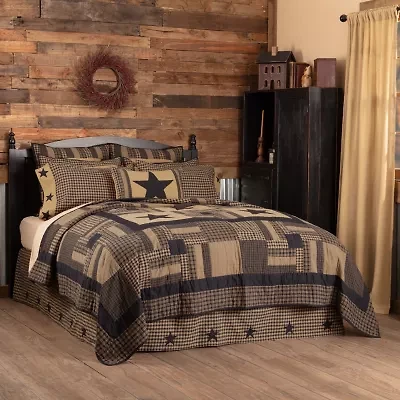 VHC Brands Country Check Star Reversible Quilt