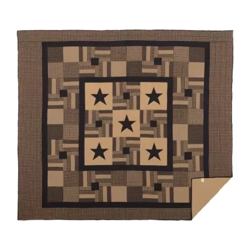 VHC Brands Country Check Star Reversible Quilt