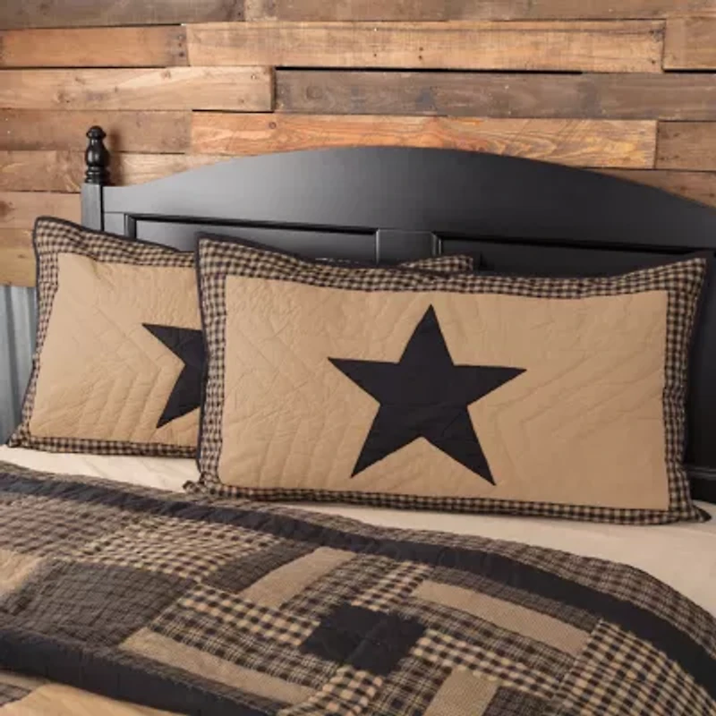 VHC Brands Country Check Star Pillow Sham