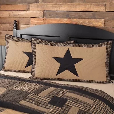 VHC Brands Country Check Star Pillow Sham
