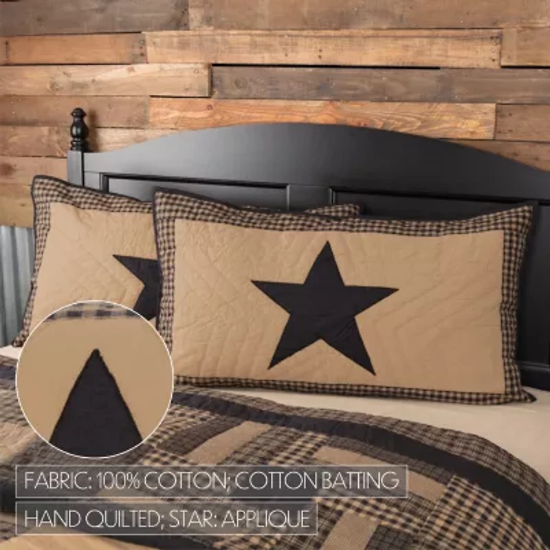 VHC Brands Country Check Star Pillow Sham