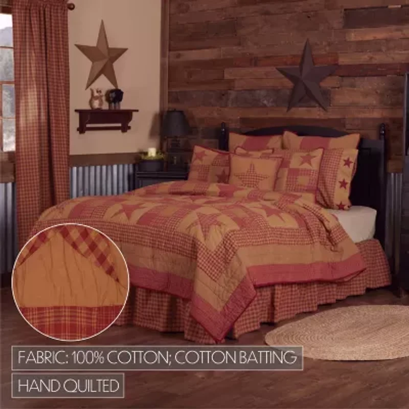 VHC Brands Ninepatch Star Reversible Quilt