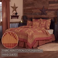 VHC Brands Ninepatch Star Reversible Quilt Set