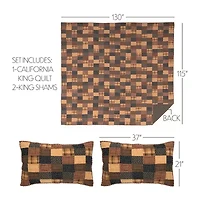 VHC Brands Patriotic Patch Reversible Quilt Set