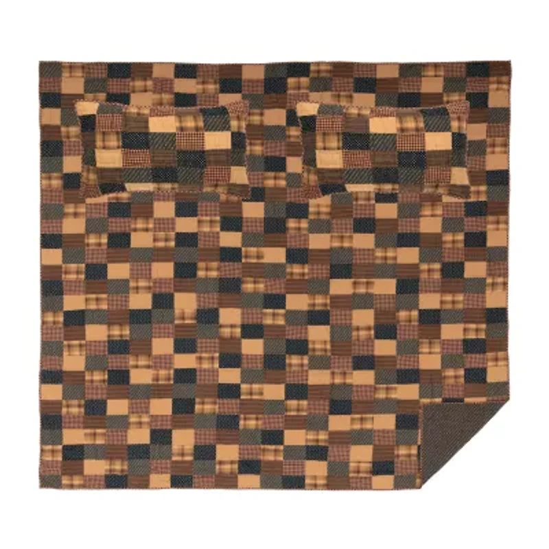 VHC Brands Patriotic Patch Reversible Quilt Set